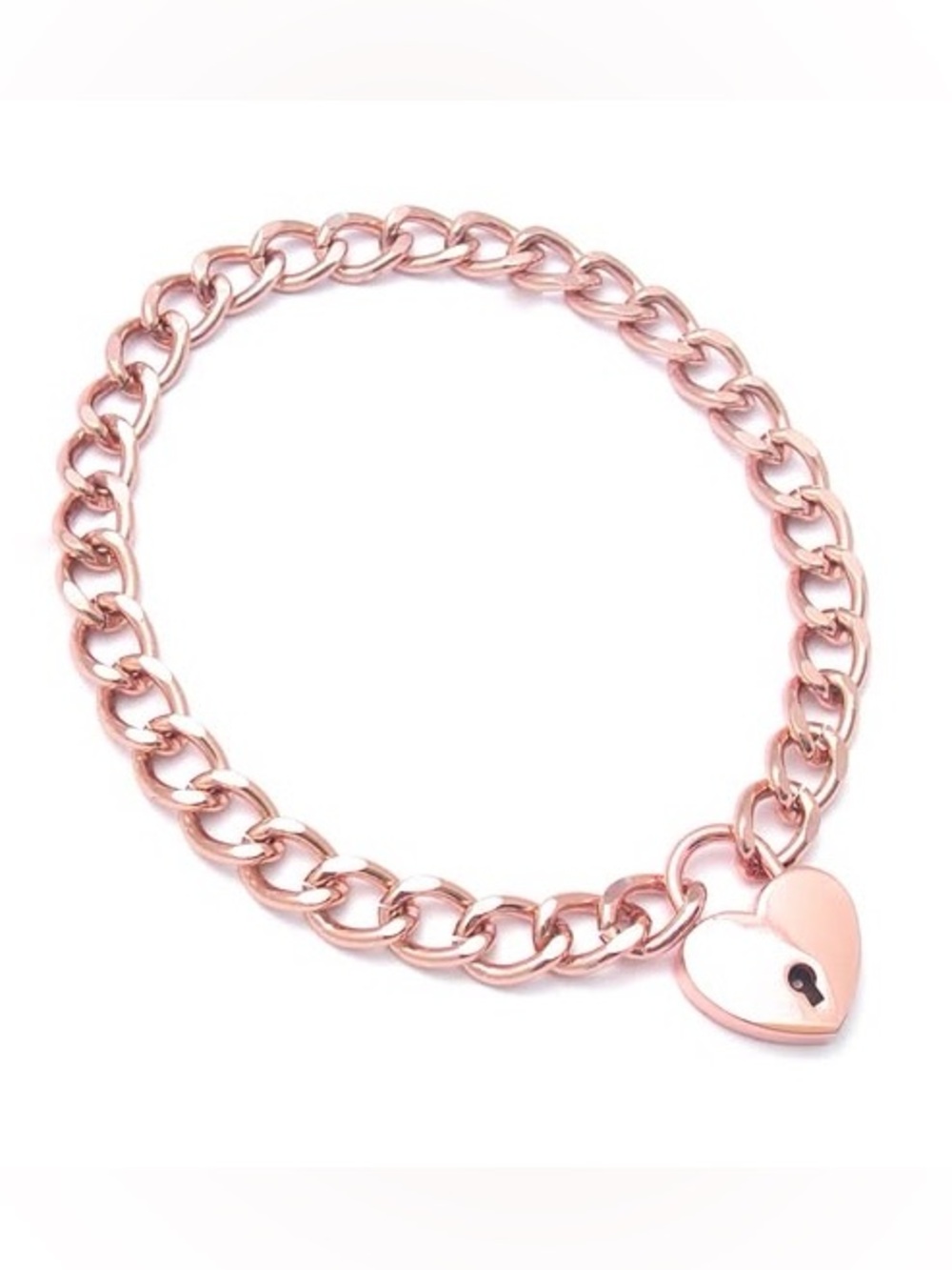 Rose gold chunky chain necklace 16"